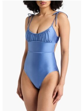 Zimmermann Nwt Golden Gathered Scoop One-Piece Swimsuit Size 2 US 6-8